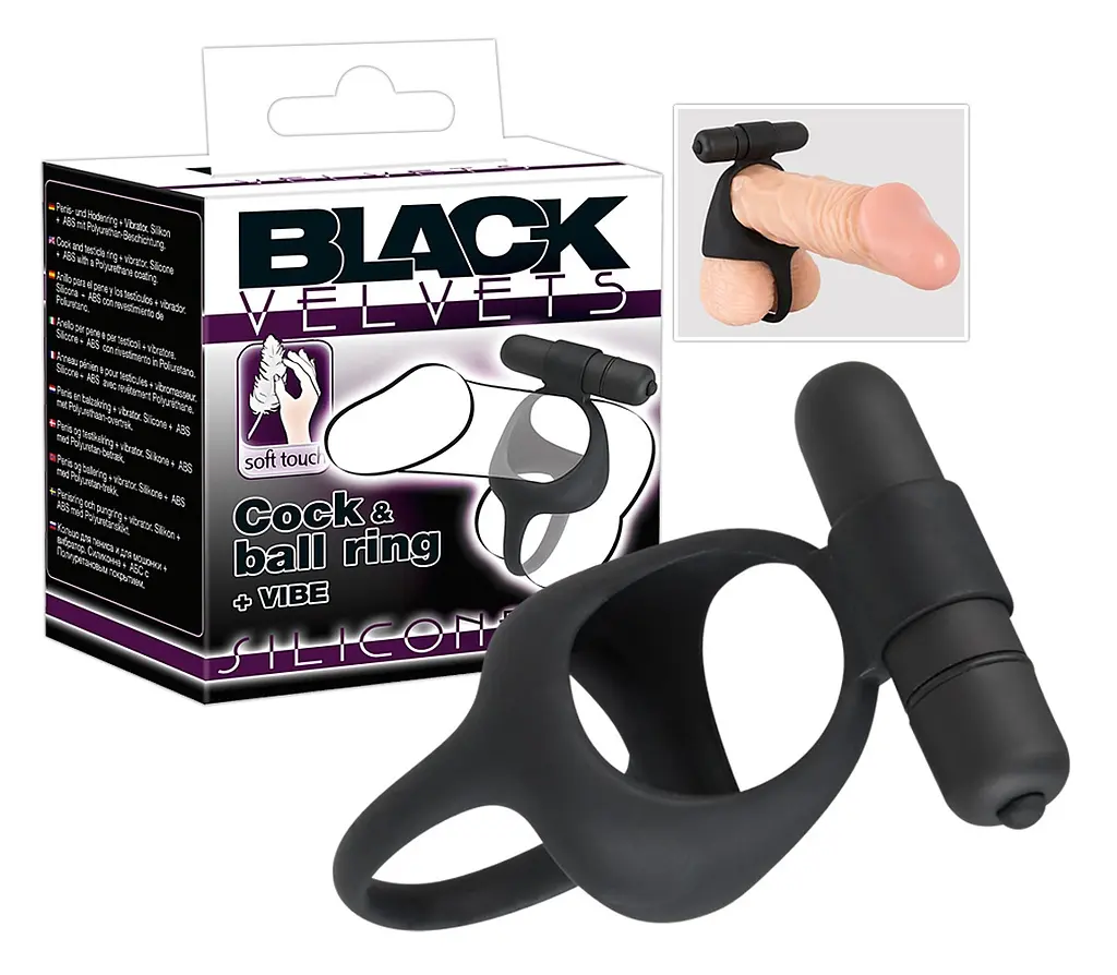 Ерекційне кільце Black Velvets Cock & Ball Ring із вібрацією, створене для двох You2Toys 42-05859550000 87308 - фото 3