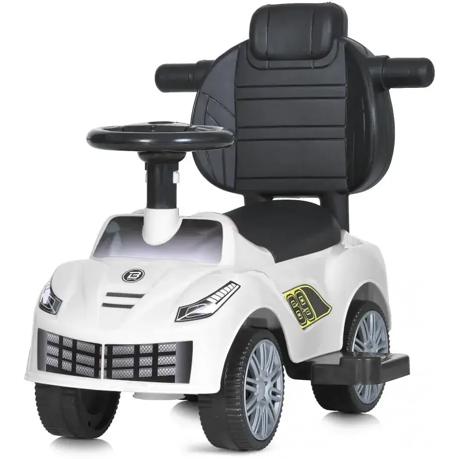 Дитяча каталка-толокар Bambi Racer M 5728L-1 з батьківською ручкою білий - фото 2
