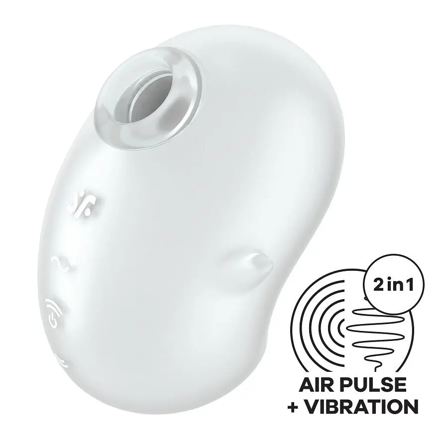 Вакуумный клиторальный стимулятор с вибрацией Satisfyer Cutie Ghost White Satisfyer SX0573 99366 - фото 2
