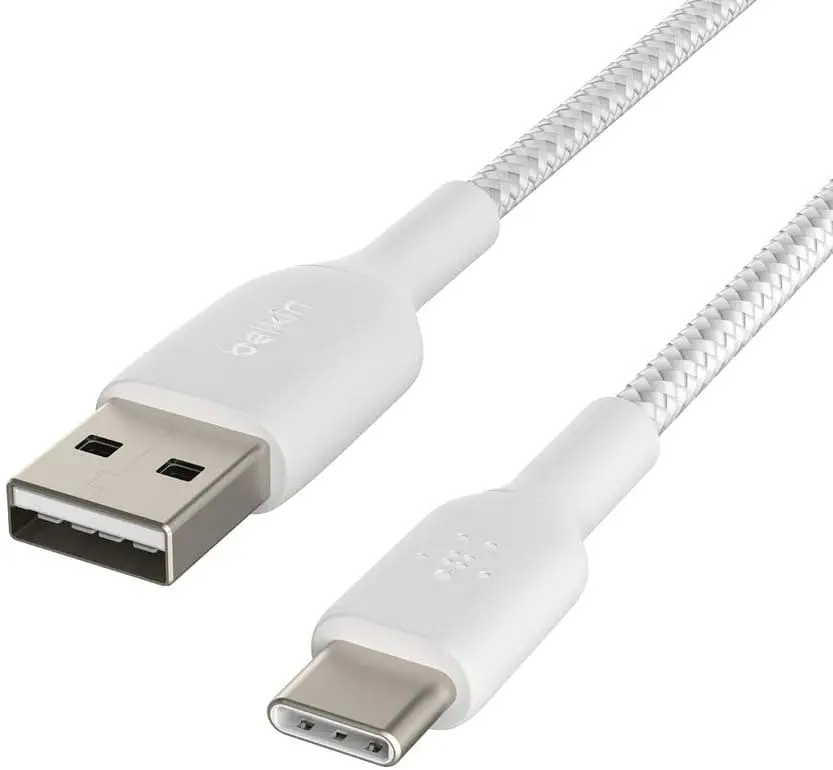 Кабель Belkin USB-A > USB-C заряджання/синхронізації 1м, 15Вт, Type-C, плетений, білий teh0013688 - фото 4