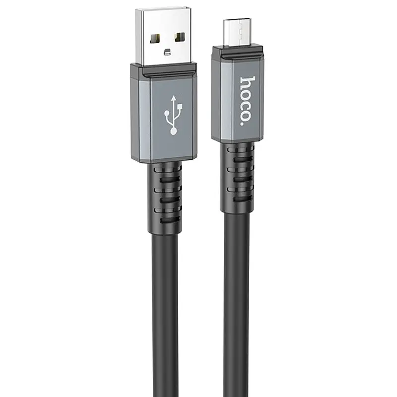Дата кабель Hoco X85 Strength USB to MicroUSB (1m) Black - фото 1