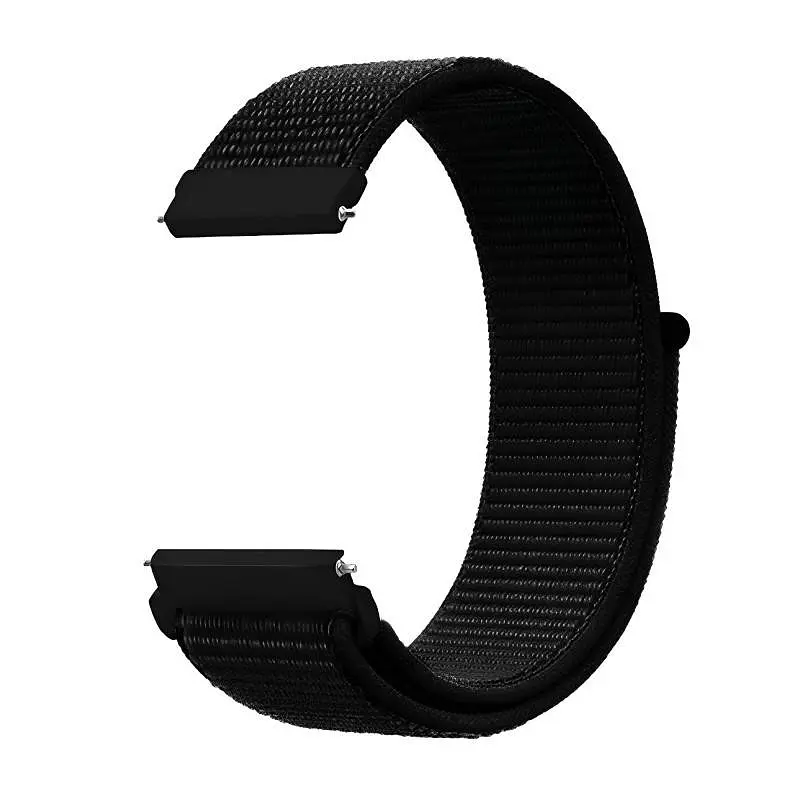Ремінець нейлоновий на липучці для смарт-годинника BeWatch Samsung 20 мм Black (101139.2UW) - фото 7