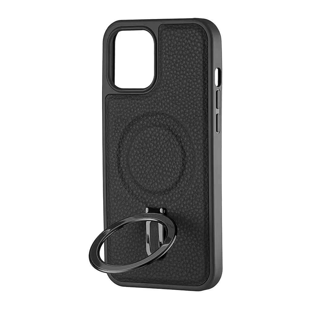 Чохол Jinduka Leather Ringo iPhone 12 Pro Max Black - фото 4