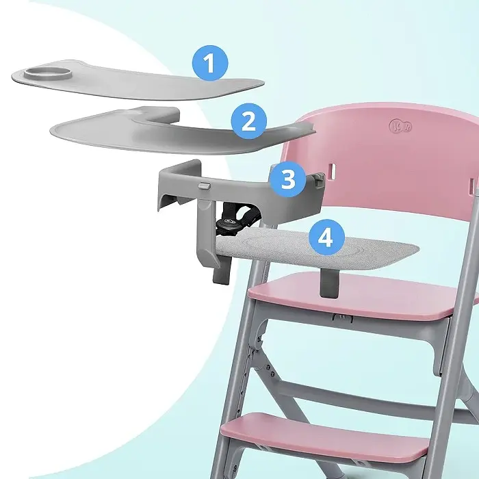 Стульчик для кормления Kinderkraft Livy Calmee Aster Pink с шезлонгом (5902533919635) - фото 10