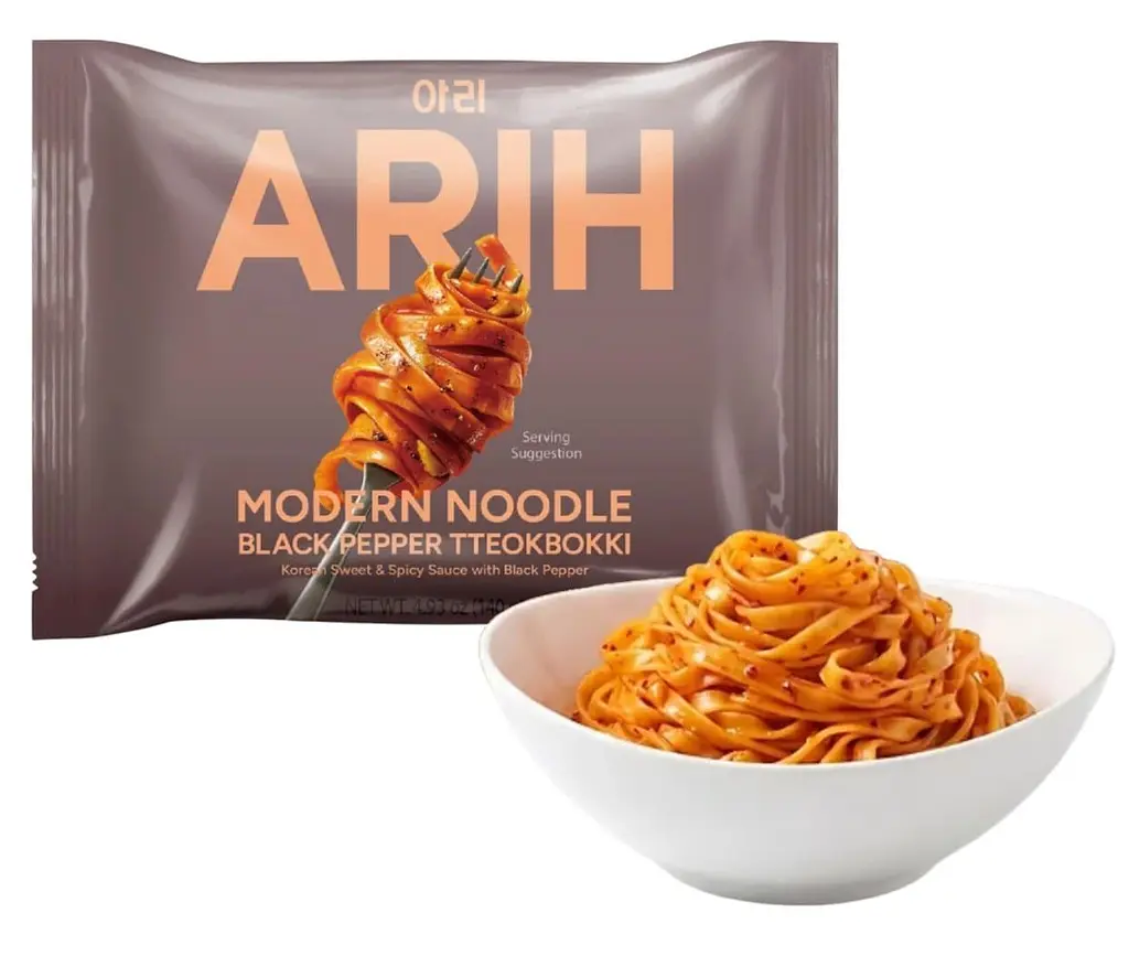 Локшина ARIH Modern Noodles Black Pepper Tteokbokki 4шт х 140г - фото 5