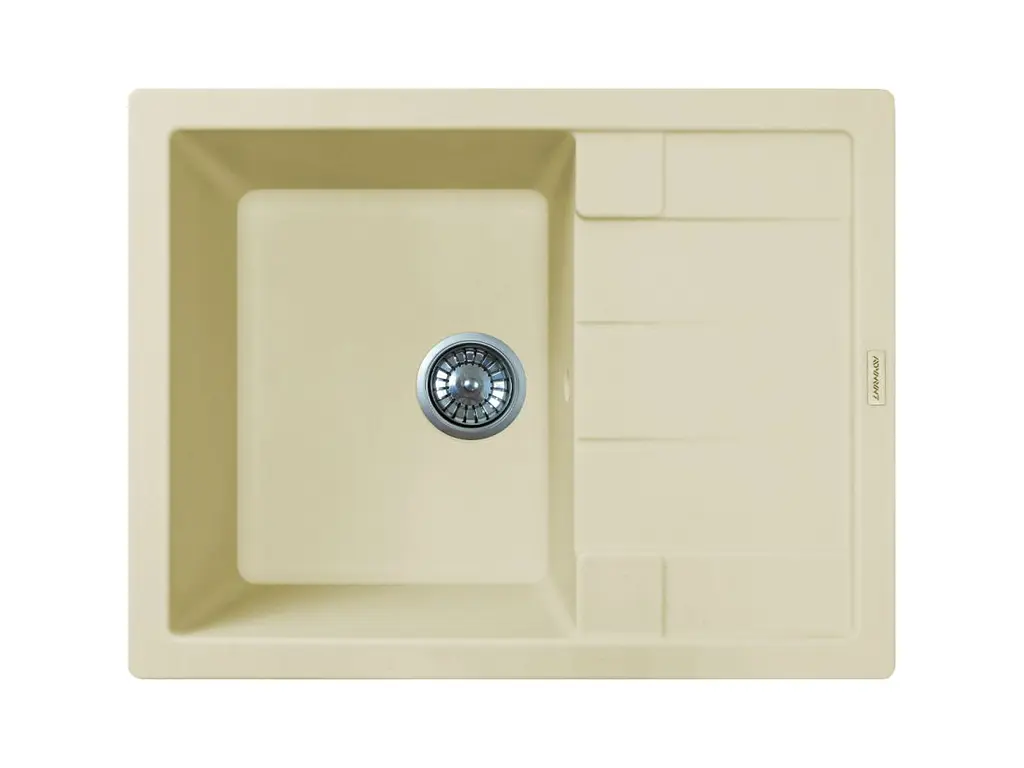 Кухонна мийка Adamant ANILA ivory 645x495x200 мм, з крилом 64,5 см - фото 4