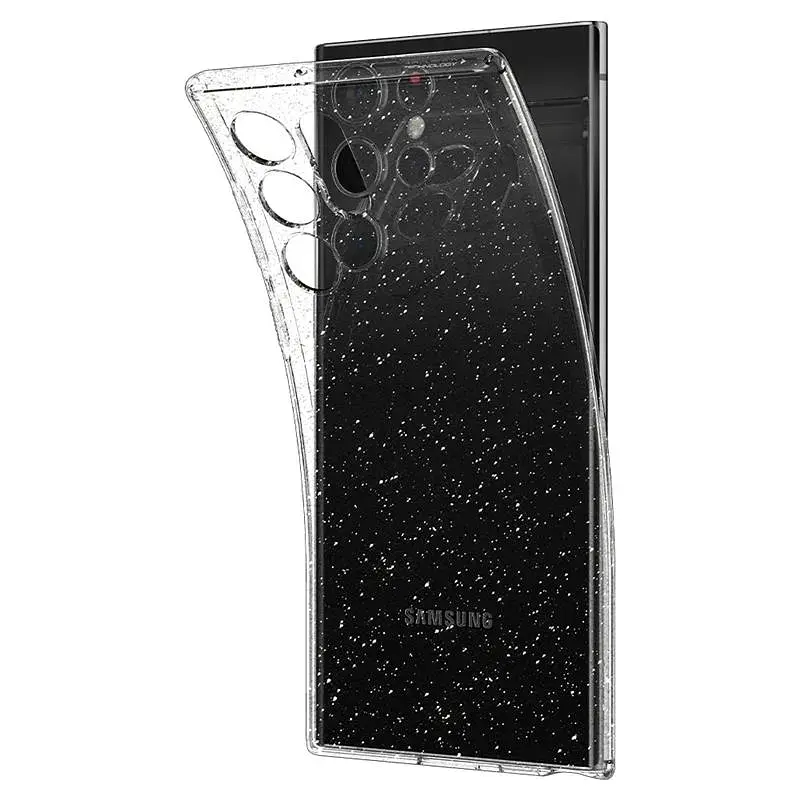 Чохол-накладка Spigen Liquid Crystal Glitter для Samsung Galaxy S22 Ultra SM-S908 Crystal Quartz (ACS03913) - фото 4