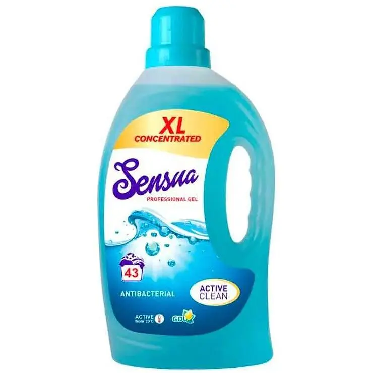 Засіб для прання SENSUA 1.5л всіх типів тканин Professional Gel Antibacterial