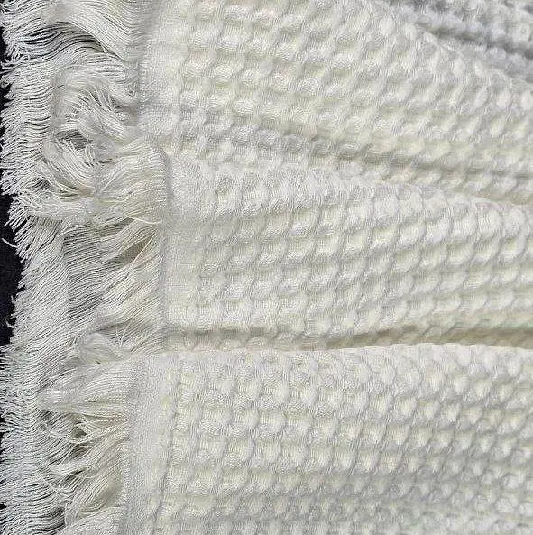Набір банних рушників із льону 6 шт. 140х70 см L&M Home Textiles DT-517-72 вафельні рушники пастельні кольори в наборі - фото 3
