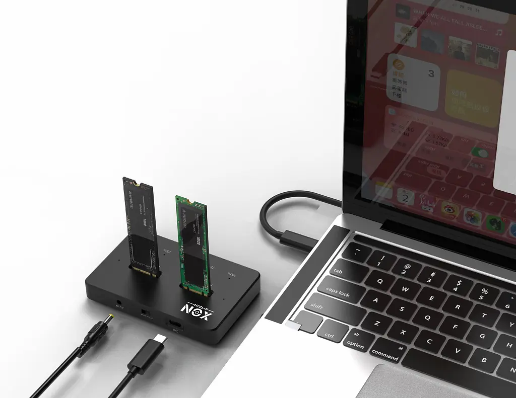 Док-станція клонувальник XON MemoryDock для двох M.2 NGFF SATA USB 3.1 Type-C Чорний (XMD1C13NG2PB 6457) - фото 5
