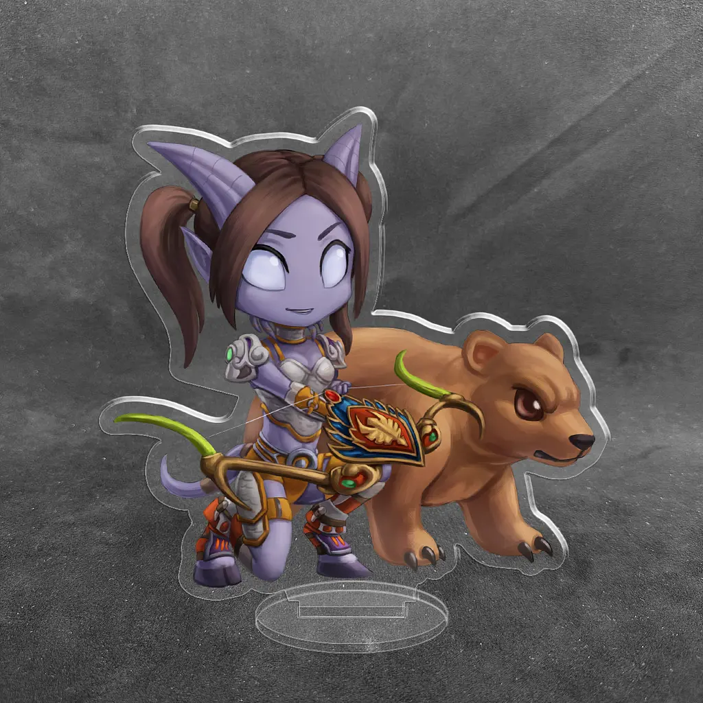 Акрилова колекційна фігурка World of Warcraft Чібі Chibi Нічна ельфійка 1 10 см
