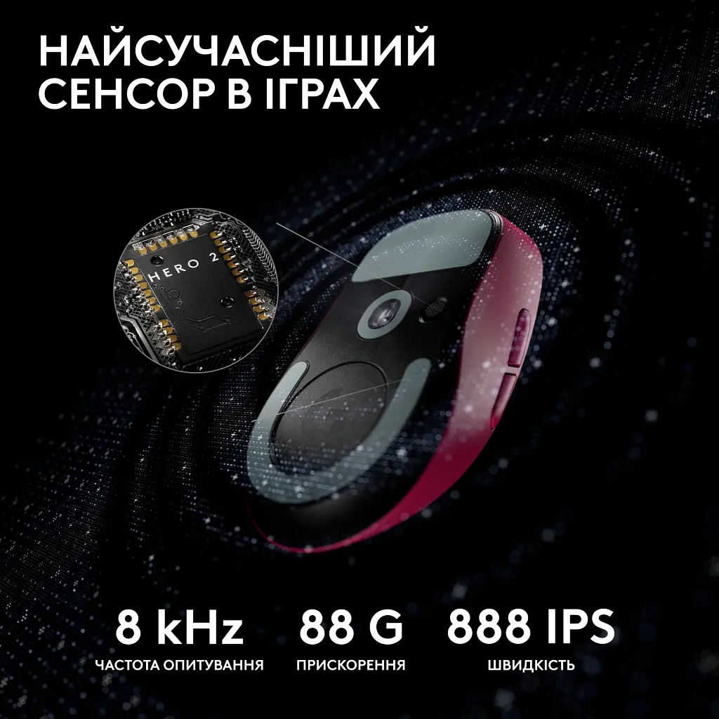 Мишка Logitech G Pro X Superlight 2 Lightspeed Wireless Magenta (910-006797) - фото 4