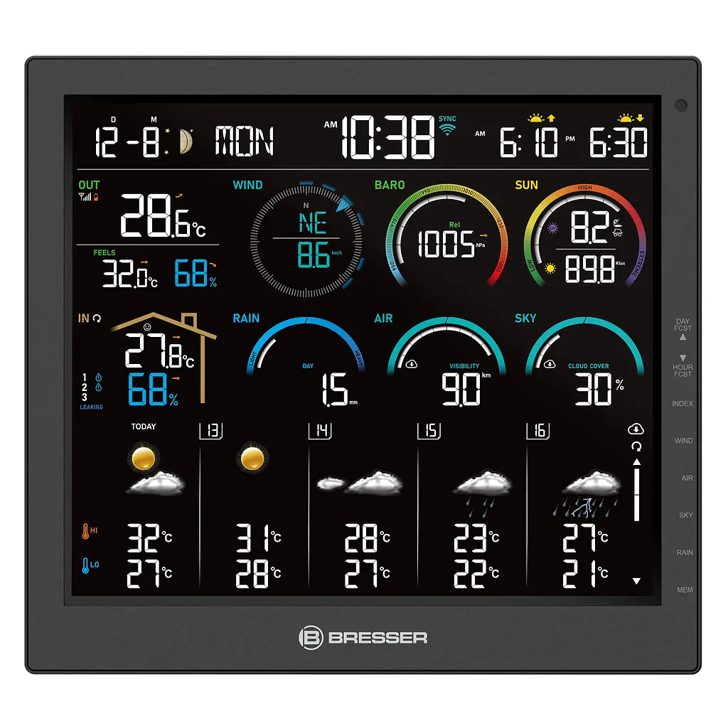 Метеостанція Bresser 4CAST 10" WiFi Weather Station 8-in-1 (15198) - фото 2