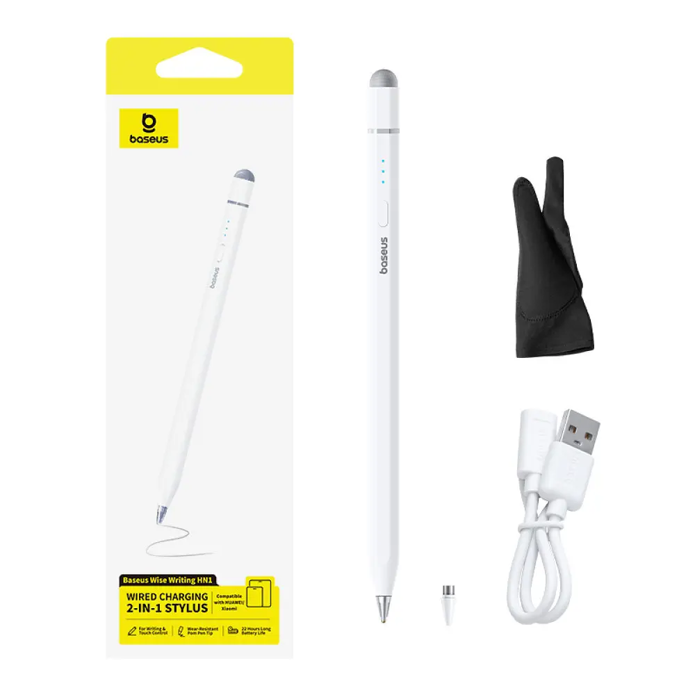 Стилус Baseus Wise Writing HN1 Universal Version Wired Charging 2in1 Stylus For HUAWEI XIAOMI (B0004F01) - фото 3