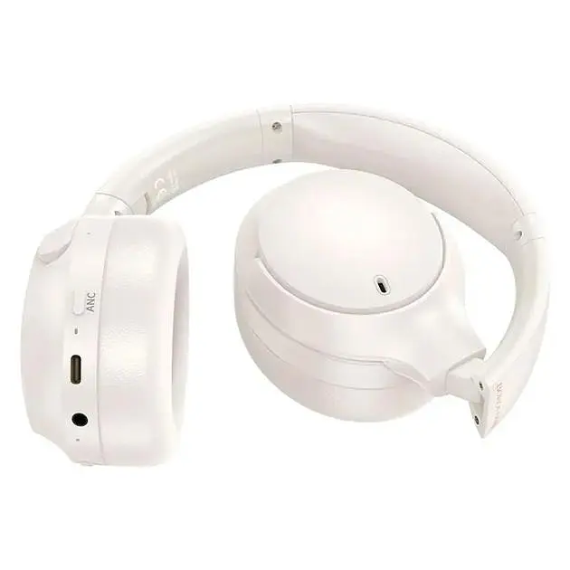 Беспроводные наушники Borofone BO31 Prestige active noise reduction BT headphones, BT5.4, ANC, AUX, BT, 400mAh, 38h Max, Milky white - фото 2