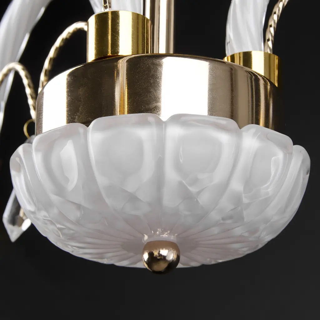 Люстра Brille стельова з підсвічуванням LED E27 40W G (LK-509S/3) - фото 2