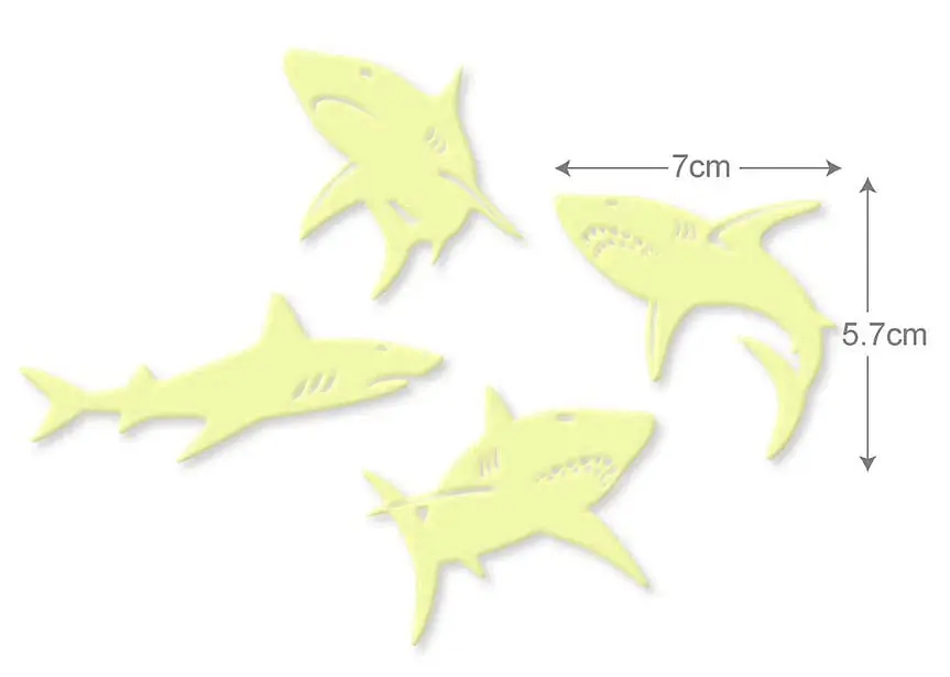 Набір сяючих в темряві наклейок 4M Sharks Акули 00-05940 Набір люмінесцентних наклейок - фото 5