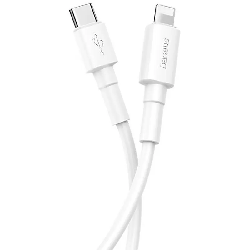 Кабель Baseus Mini Cable Type-C to Lightning 18W 1m CATLSW-02 White - фото 2