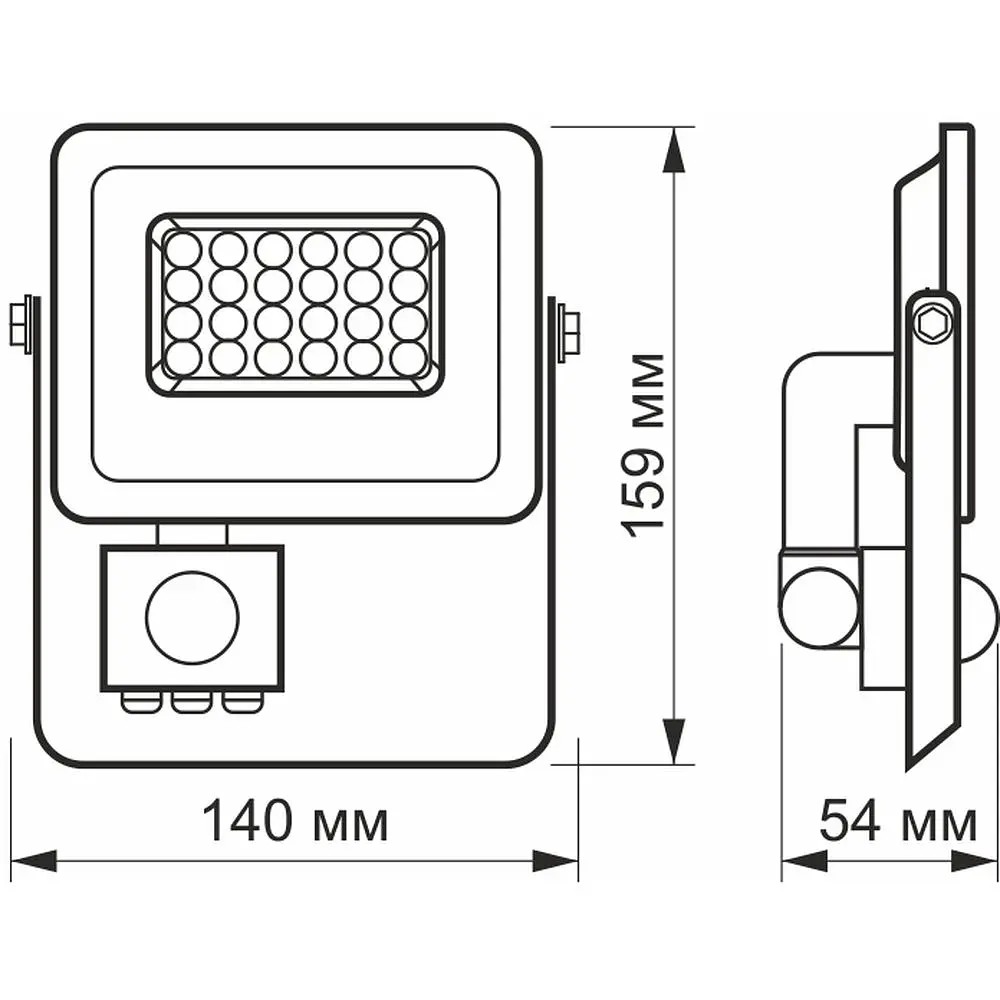 Прожектор Videx LED F2e 20W 5000K с датчиком движения и освещенности (VL-F2e205W-S) - фото 6