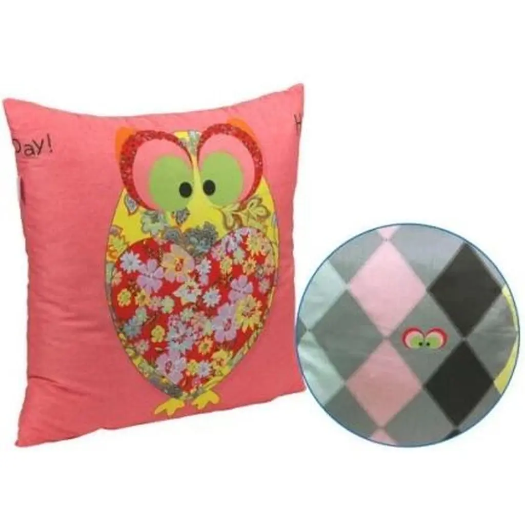 Подушка Руно Owl Red силиконовая 50х50 см розовая (306_Owl Red) - фото 2
