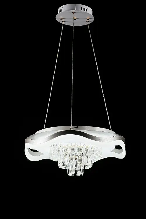 Світлодіодна люстра Splendid Ray C305/1+1 LED (CH) з кришталем, біло-золота, 40 Вт - фото 4