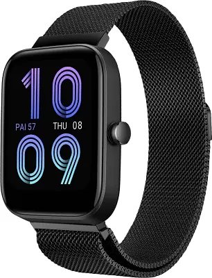 Ремінець 20 мм міланська петля BeWatch для Amazfit Bip 3/Pro/U Pro Чорний (1010201.9U) - фото 2