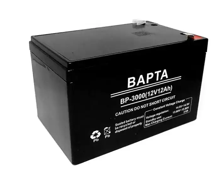 Свинцово-кислотный аккумулятор Варта BP-3000 аккумуляторная батарея для бесперебойника 12В 12.0Ач Черный - фото 2