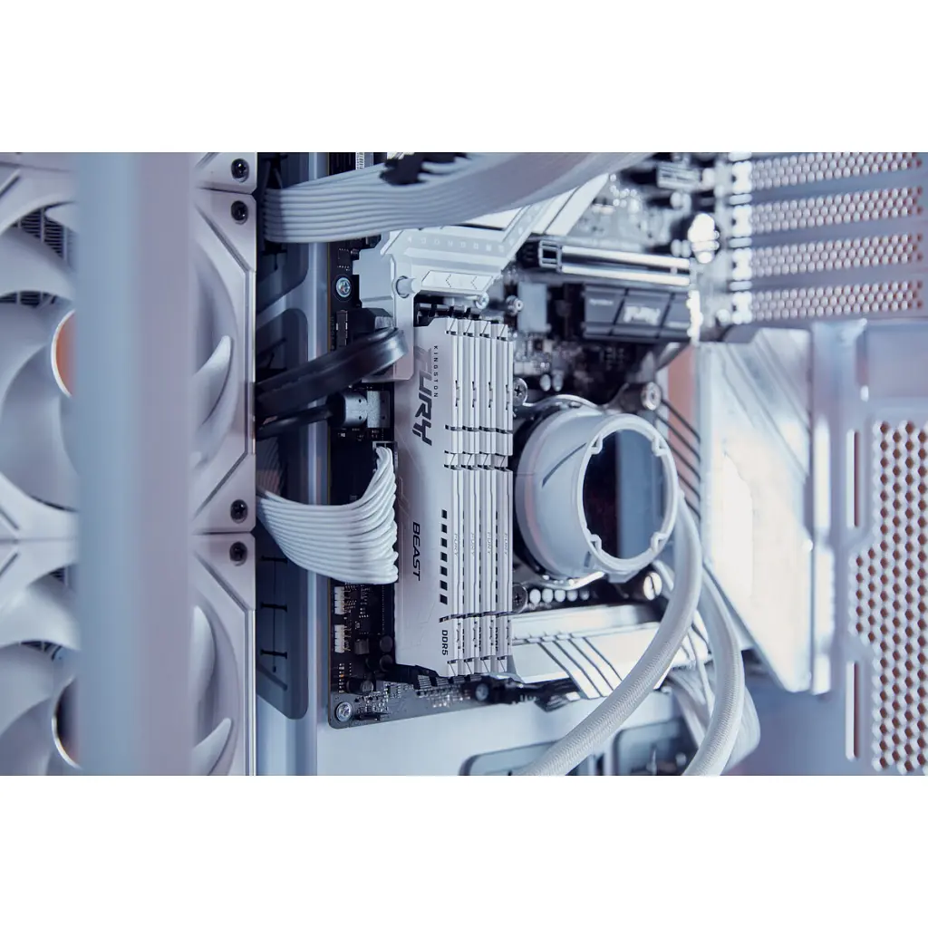 Модуль пам'яті для комп'ютера DDR5 32GB 6000 MHz Beast EXPO White Kingston Fury (ex.HyperX) (KF560C36BWE-32) - фото 6
