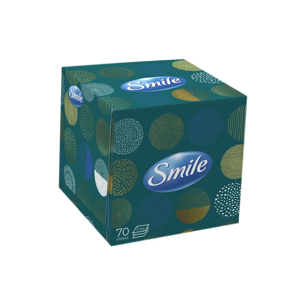 Серветки косметичні Smile 3 шари 70 листів Дизайн коробки (4823071661996) - фото 3