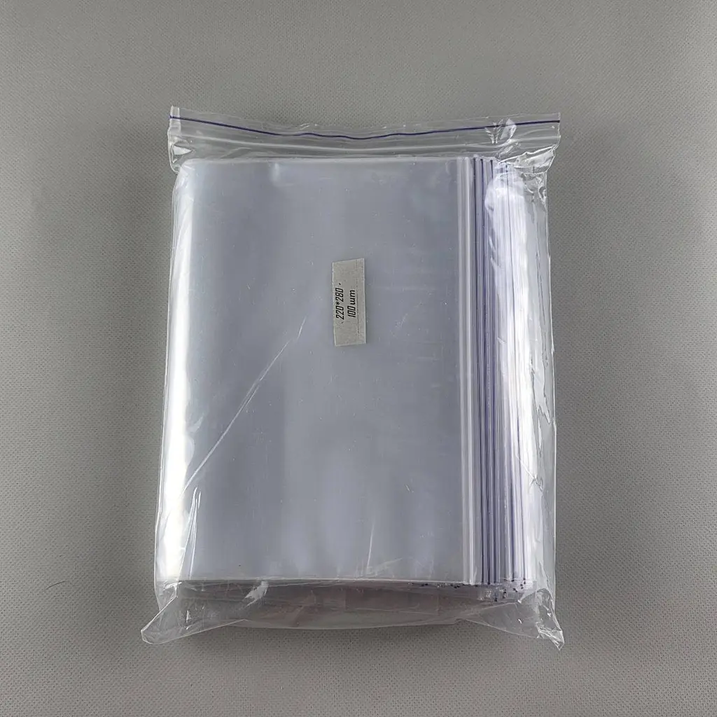 Пакети Zip-Lock прозорі 22x28 см, 100 шт, 50 мкм, поліетиленові пакети із застібкою - фото 3