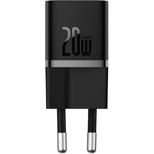 Мережевий зарядний пристрій Baseus GaN5 Fast Charger Mini 1C 20W Black (CCGN050101) [105942] - фото 2