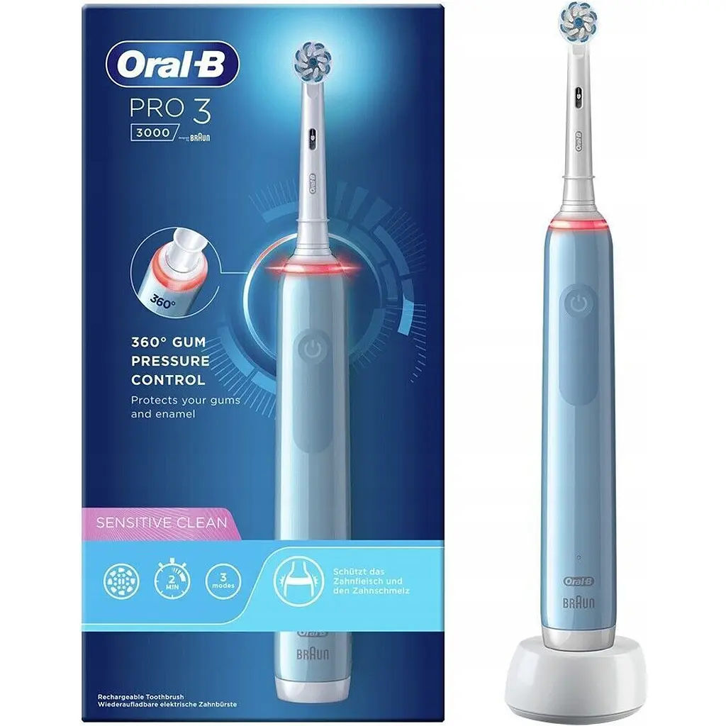 Електрична зубна щітка Oral-B Pro 3 3000 Sensitive Blue (D505.513.3) [104069] - фото 2