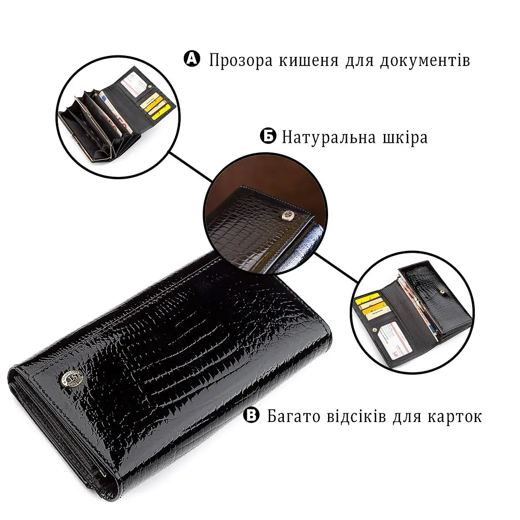 Гаманець жіночий ST Leather 18433 (S9001A) надійний чорний - фото 4