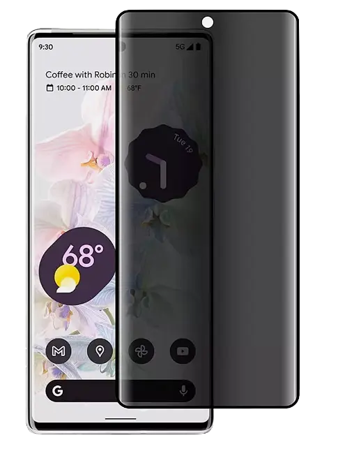 Защитное стекло DK для Google Pixel 6 Pro 3D Антишпион Full Glue 020463 black 3 шт. - фото 3