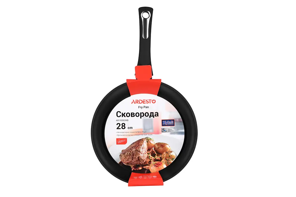 Сковорода Ardesto Gemini Trento 28см алюминий черный kuh0014417 - фото 5