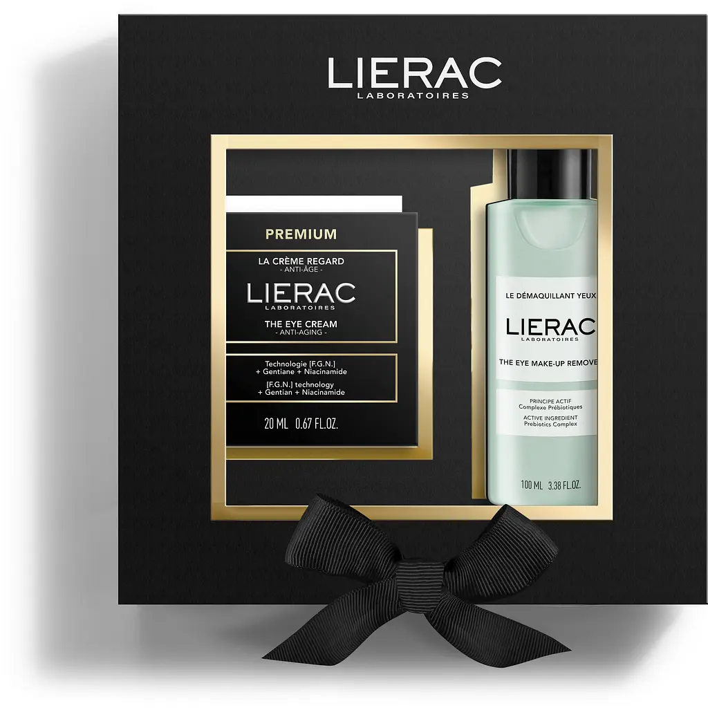 Набір для контуру очей Lierac Premium: Крем 20 мл + Засіб для демакіяжу 100 мл - фото 2