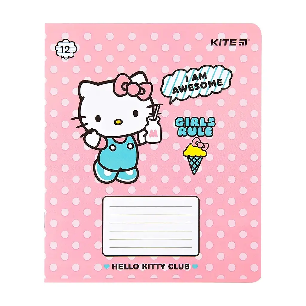Зошит Kite Hello Kitty, 12 аркушів, лінія (HK22-234), в асортименті - фото 9