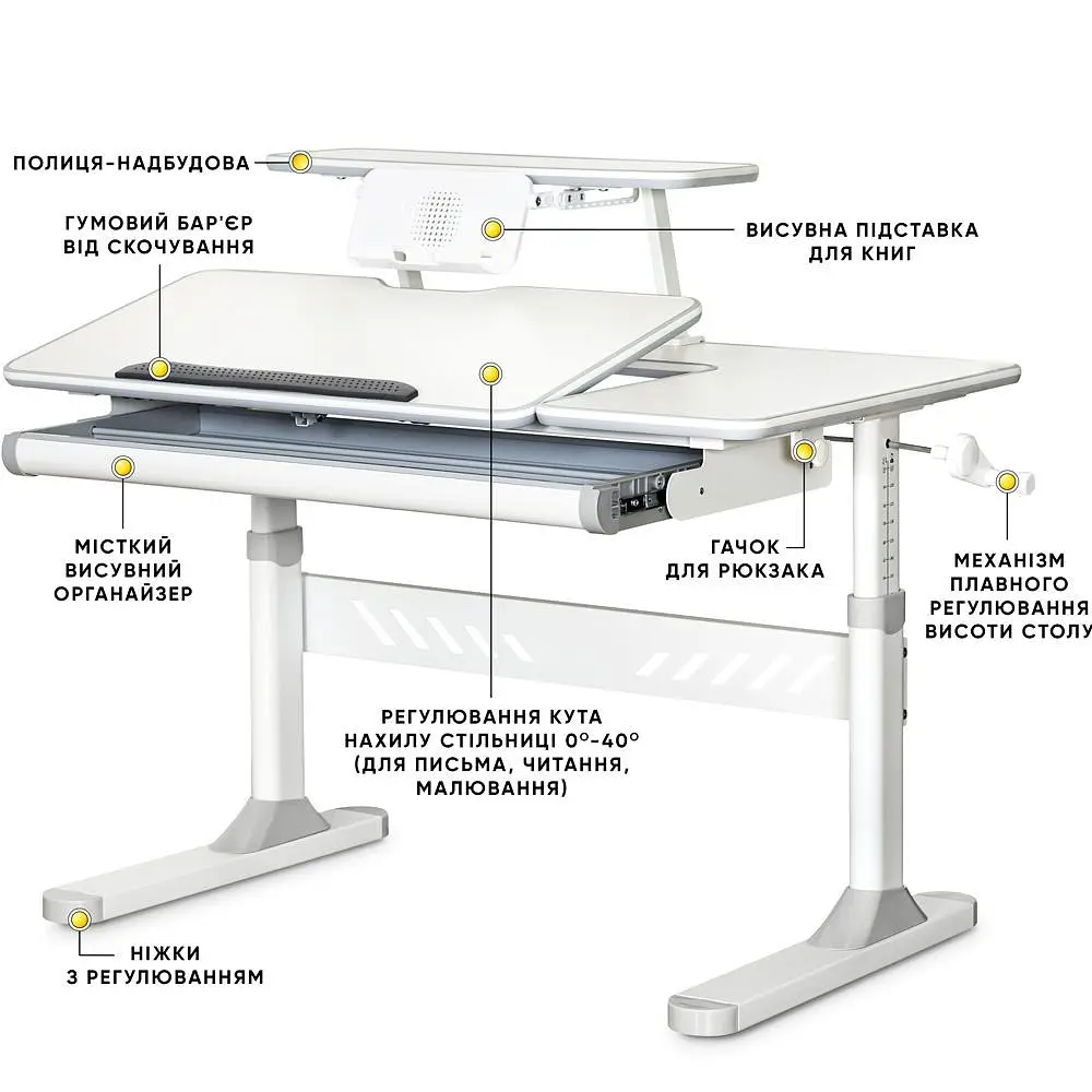 Детский стол Evo-Kids TH-320 Grey (TH-320 W/G) - фото 2