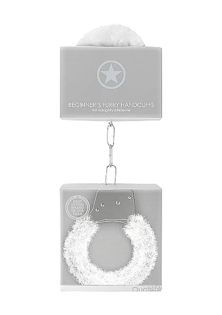 Наручники Beginners Handcuffs Furry - White Ouch! 36-OU002WHT 101706 - фото 4