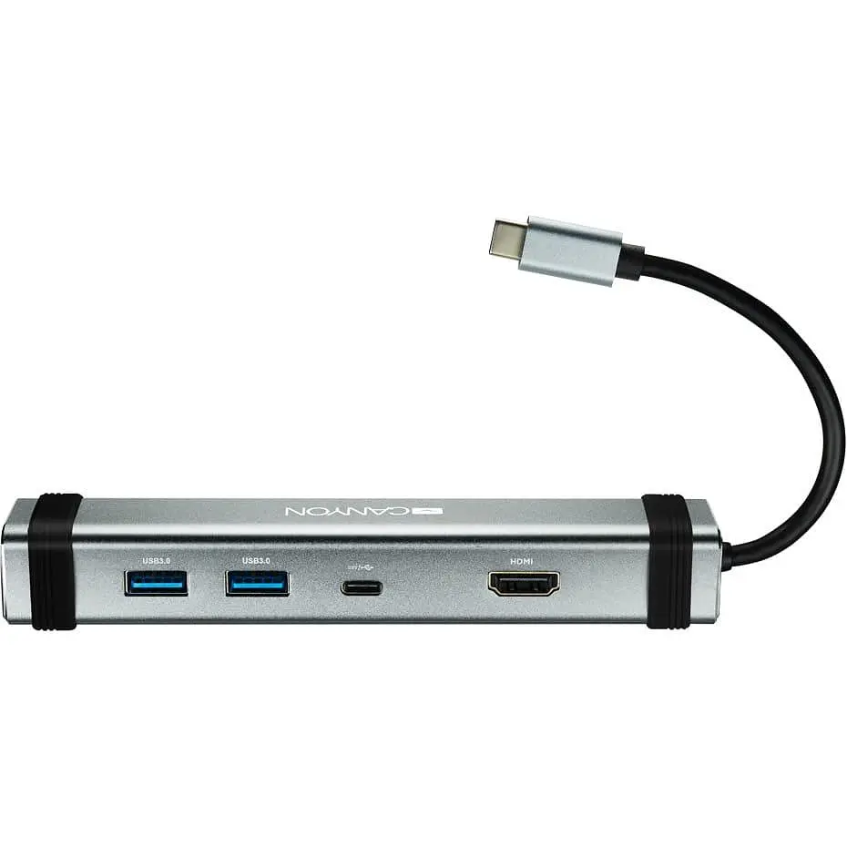 USB-Хаб Canyon DS-3 Multiport Docking Station with 4 ports:1*Type C male+1*Type C female+2*USB3.0+1*HDMI, In (CNS-TDS03DG) - фото 2
