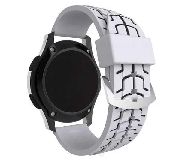 Силиконовый ремешок Primo Splint для часов Huawei Watch GT 2/GT Active 46 мм White Black - фото 2