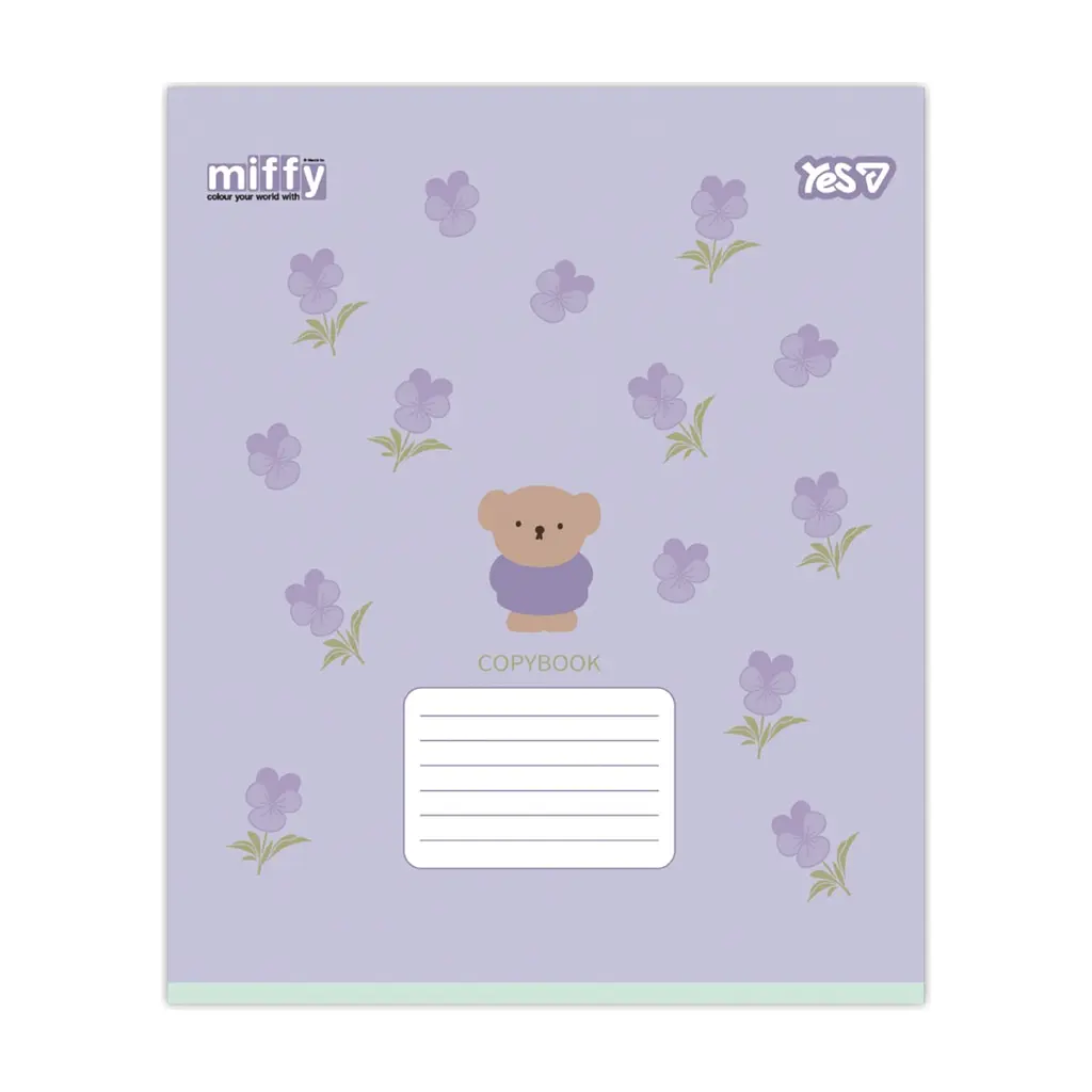 Зошит Yes Miffy Flowers А5 12 аркушів коса лінія (768710), в асортименті - фото 2