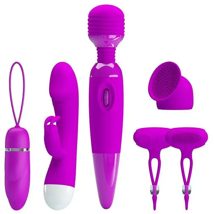 Набор секс-игрушек Pretty Love Purple Desire 6 шт (фиолетовый) - фото 1