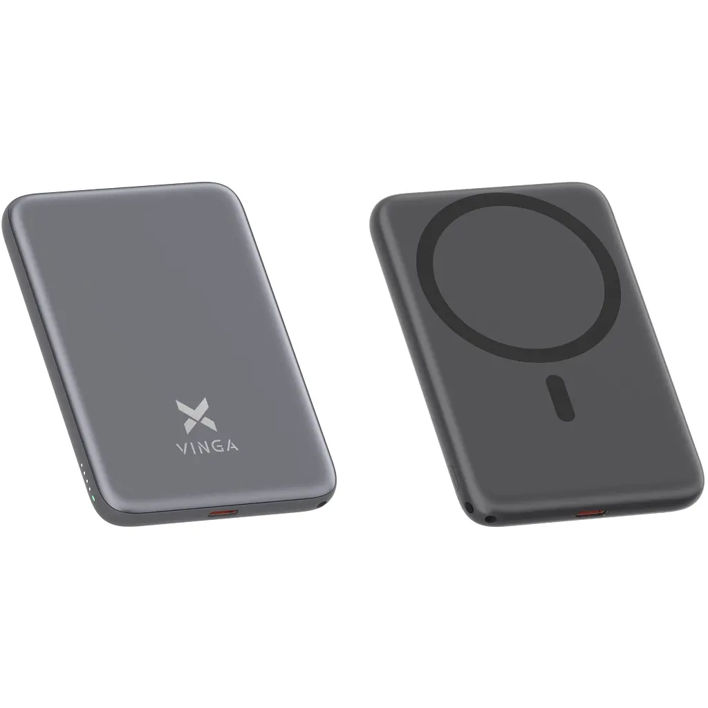 Батарея універсальна Vinga 5000 мА·год 20 Вт/15 Вт Wireless (VPBB520WL)