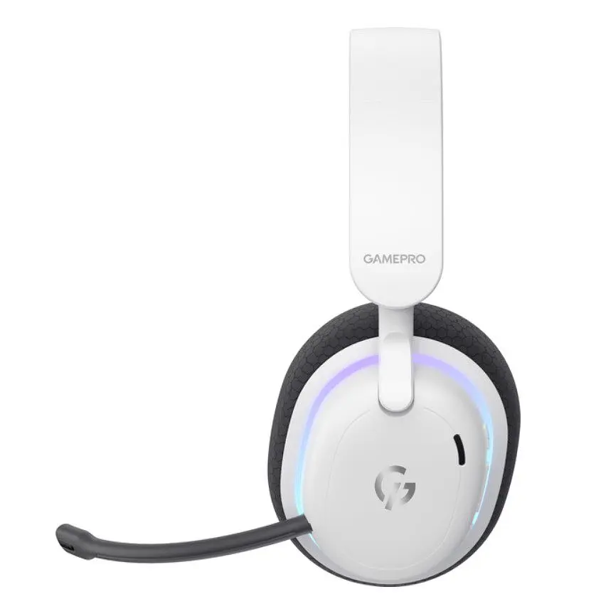 Игровые беспроводные наушники GamePro HSW-250 7.1 Bragi Asgard RGB Tri-Mod White - фото 3