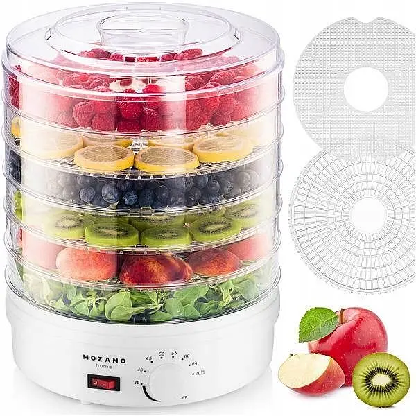 Сушилка дегидратор для мяса и овощей Mozano AGD/SUS/03#BIA 500 Вт сито 28 см до 70 °C - фото 4