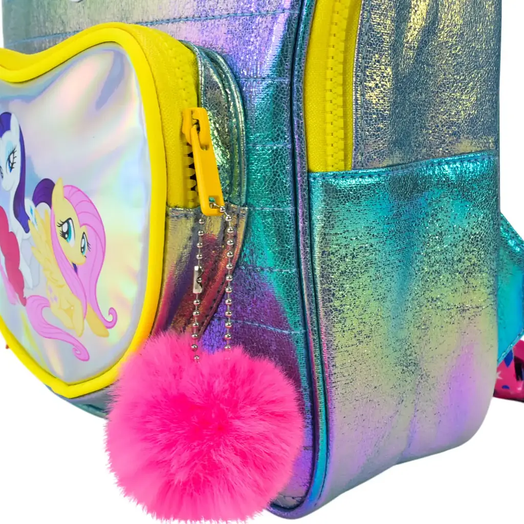 Дитячий рюкзак My Little Pony з героями мультфільму, голографічна вставка, брелок, для садочка та прогулянок - фото 8