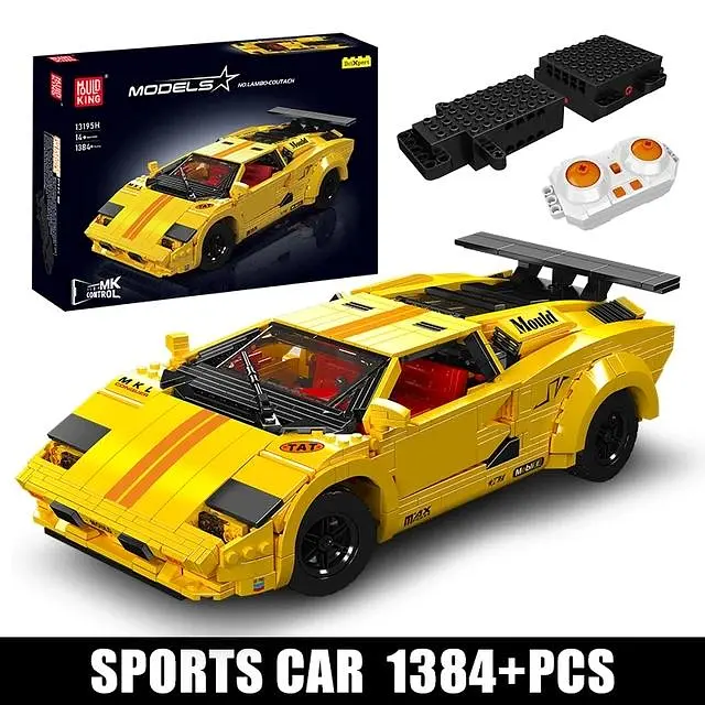 Конструктор машина на радіокеруванні Mould King Lamborghini Countach машинка ламборгіні  1384 деталей - фото 2