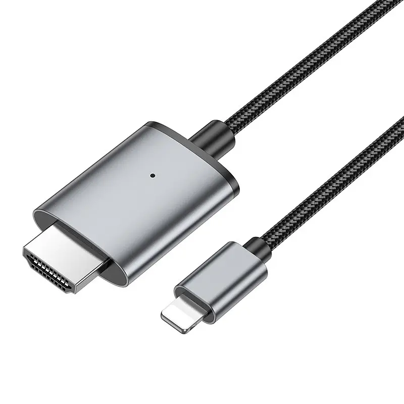Перехідник Hoco UA27 HD Lightning to HDMI (2m) Metal gray - фото 5