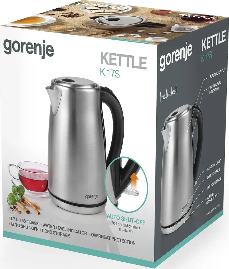 Електрочайник Gorenje K17S (FK-1625-1) UA - фото 4